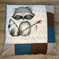 Coussin décoration : Raton laveur