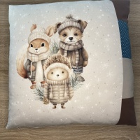 Coussin décoration : Animaux hiver